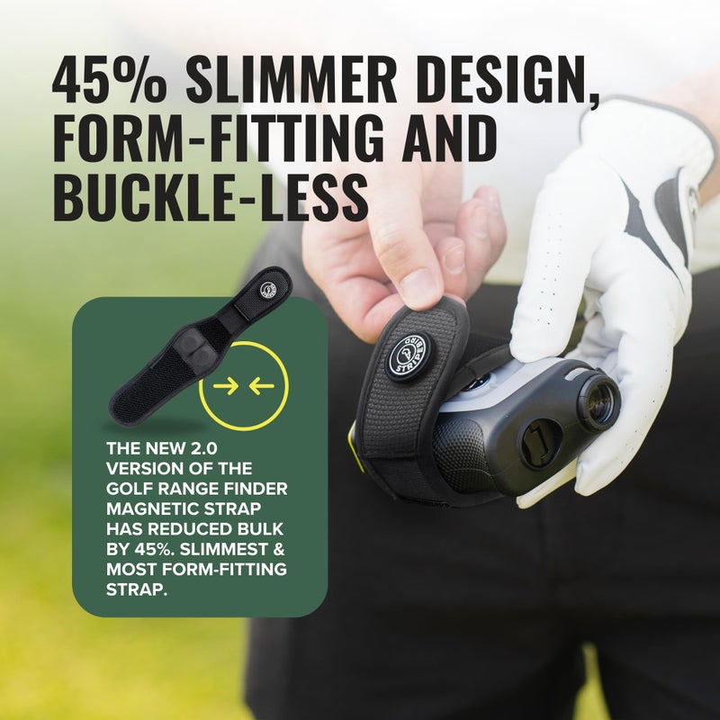 Stripebird - 2.0 Slim Golf Magnetic Rangefinder Strap (Black - Form Fitting & No Buckle Strap) - Golf Range Finder Magnetic Strap - Range Finder Golf Magnetic - Image 4